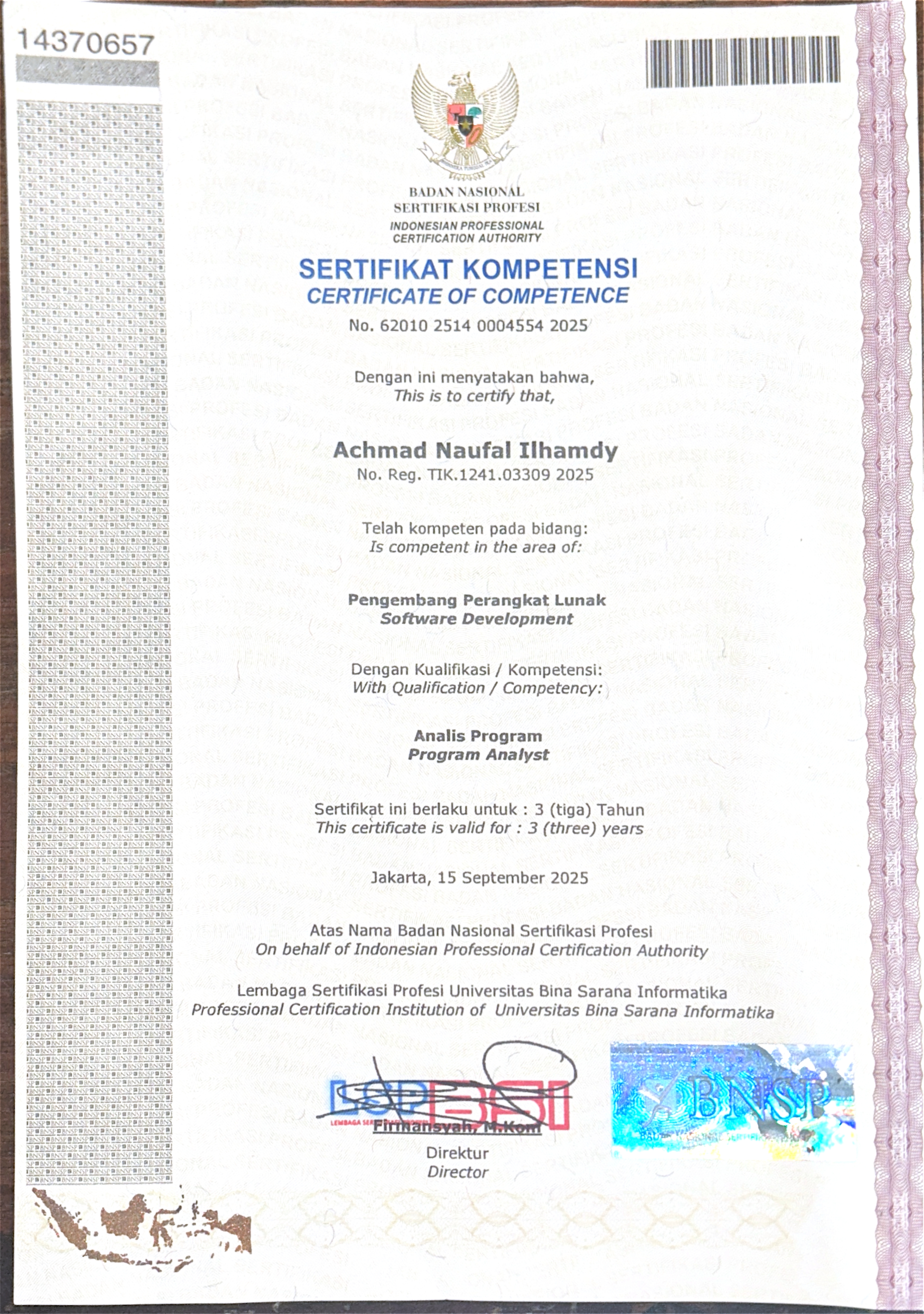 Certificate 2